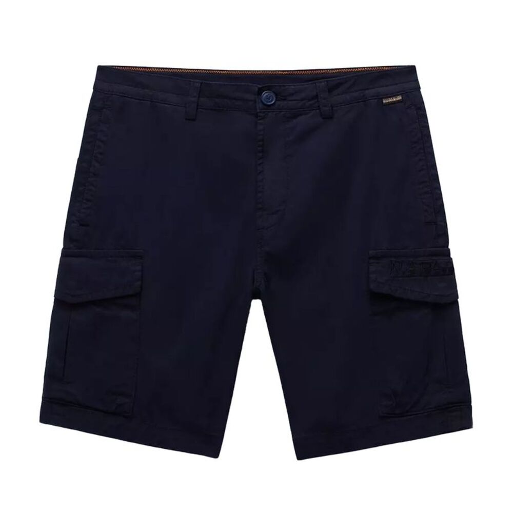 Napapijri Mens Deline Cotton Blend Cargo Shorts / Marine Blue